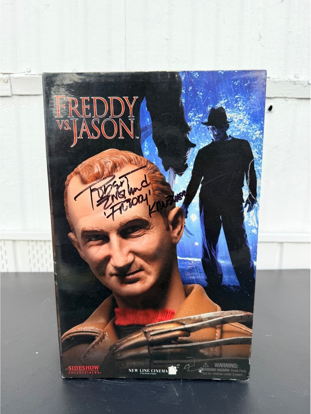 Robert Englund Ken Kirzinger Signed Freddy vs Jason Sideshow 12” Figure 2004